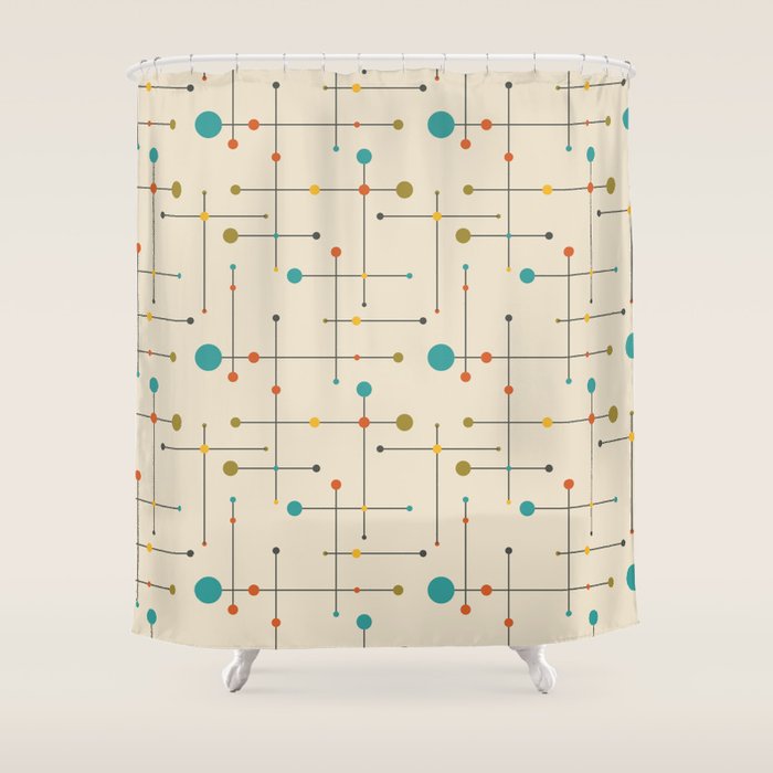 Amazing Mid Century Decoration Shower Curtain Gallery Image 1