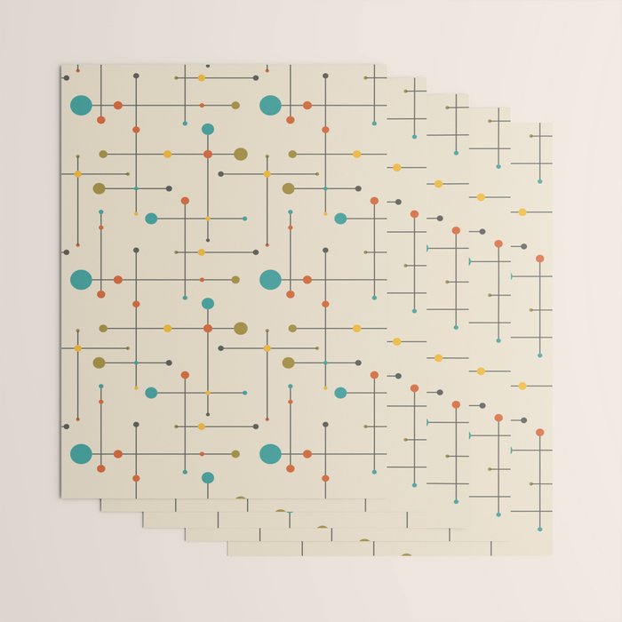 Amazing Mid Century Decoration Wrapping Paper Gallery Image 3