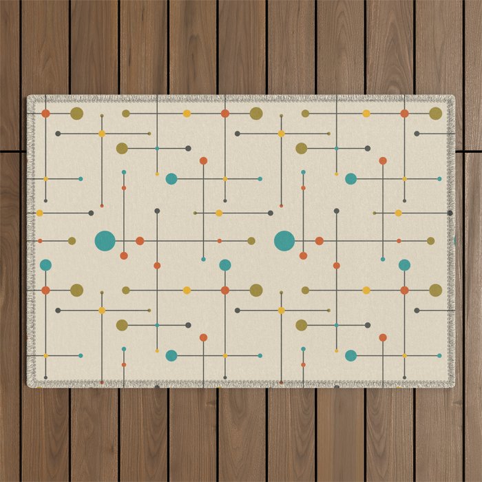 Amazing Mid Century Decoration Outdoor Rug Gallery Image 1