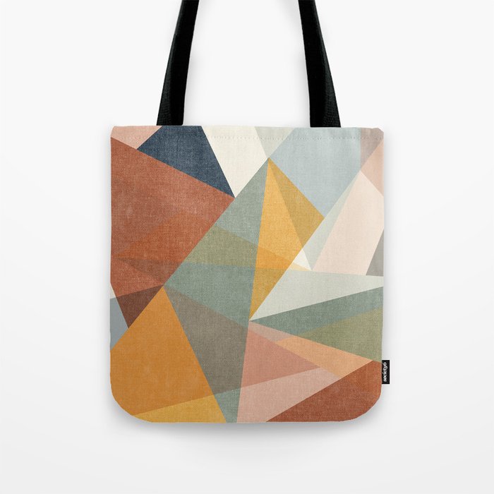 modern triangle mosaic - multi Tote Bag Gallery Image 1