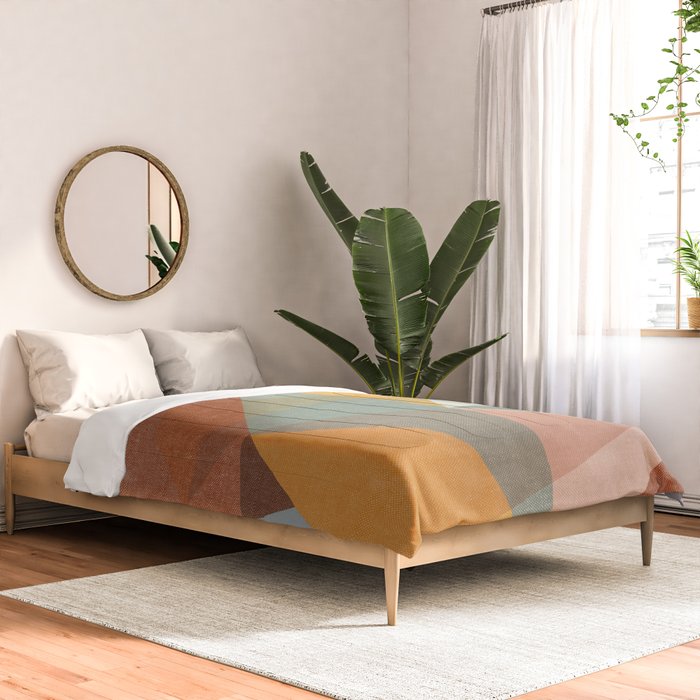 modern triangle mosaic - multi Comforter Gallery Image 2