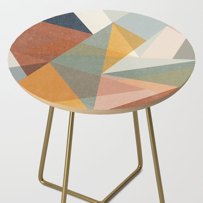 modern triangle mosaic - multi Side Table Gallery Image 2