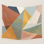 modern triangle mosaic - multi Wall Tapestry Gallery Image 4