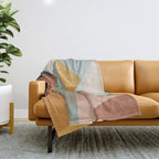 modern triangle mosaic - multi Throw Blanket Gallery Image 1