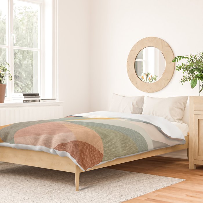 modern triangle mosaic - multi Duvet Cover Gallery Image 2