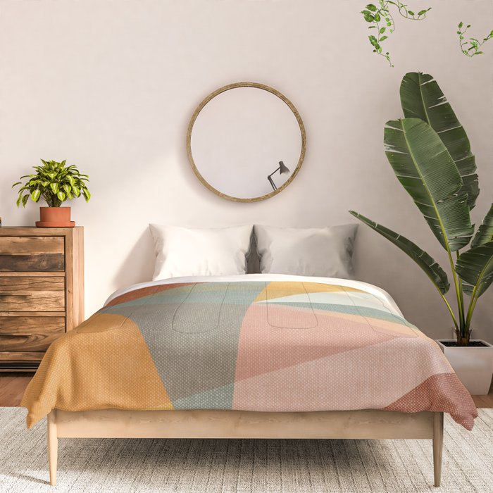 modern triangle mosaic - multi Comforter Gallery Image 3