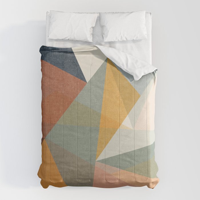 modern triangle mosaic - multi Comforter Gallery Image 6