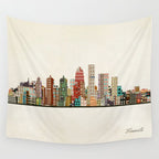 louisville kentucky skyline Wall Tapestry Gallery Image 4