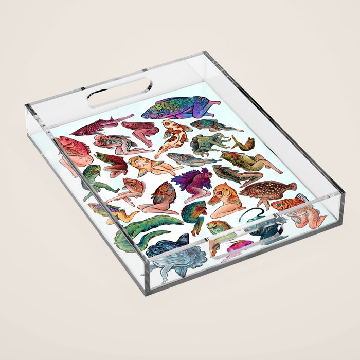 Reverse Mermaids Acrylic Tray Gallery Image 1