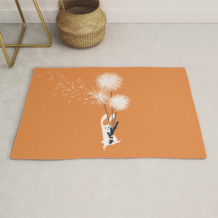 Bunny and Dandelion Bouquet Rug Gallery Image 1