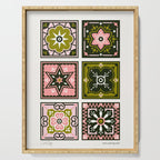 Talavera Mexican Tile - Blush & Sage Palette Serving Tray Gallery Image 1