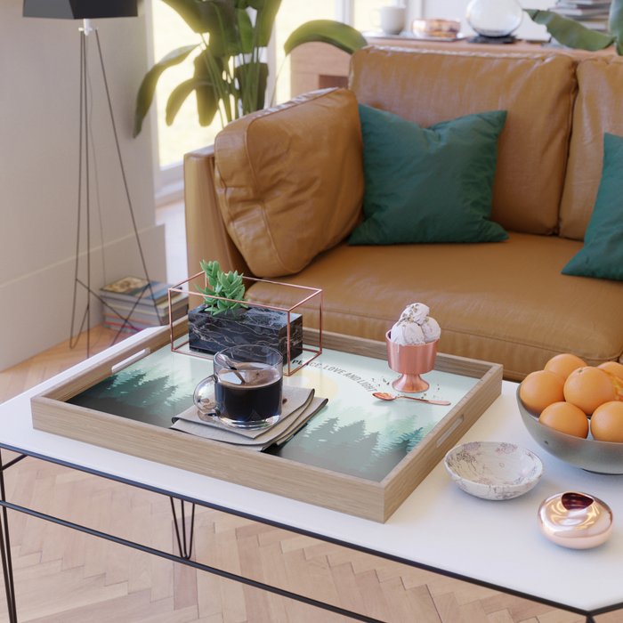 I'm Mostly Peace, Love And Light And A Little Go Fuck Yourself Funny Saying Serving Tray Gallery Image 2