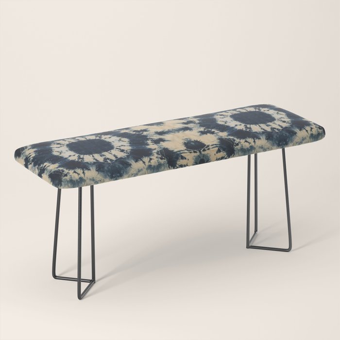 Deep Indigo Circle Shibori Bench Gallery Image 1