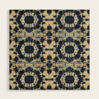 Deep Indigo Circle Shibori Wood Wall Art Gallery Image 1