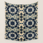 Deep Indigo Circle Shibori Wall Tapestry Gallery Image 4