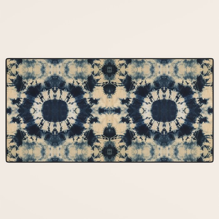 Deep Indigo Circle Shibori Desk Mat Gallery Image 3