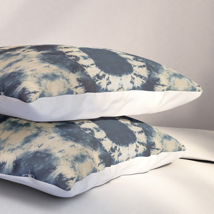 Deep Indigo Circle Shibori Pillow Sham Gallery Image 3
