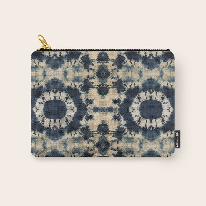 Deep Indigo Circle Shibori Carry All Pouch Gallery Image 1