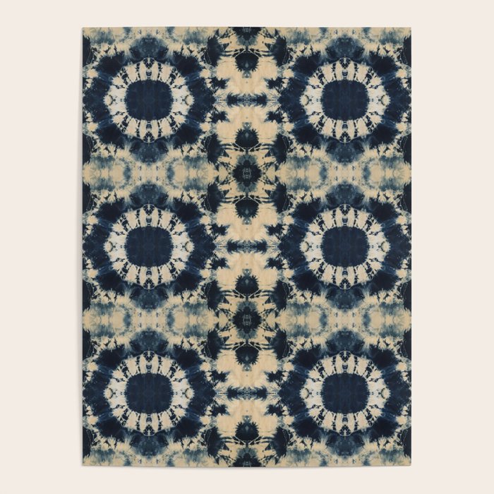 Deep Indigo Circle Shibori Poster Gallery Image 4