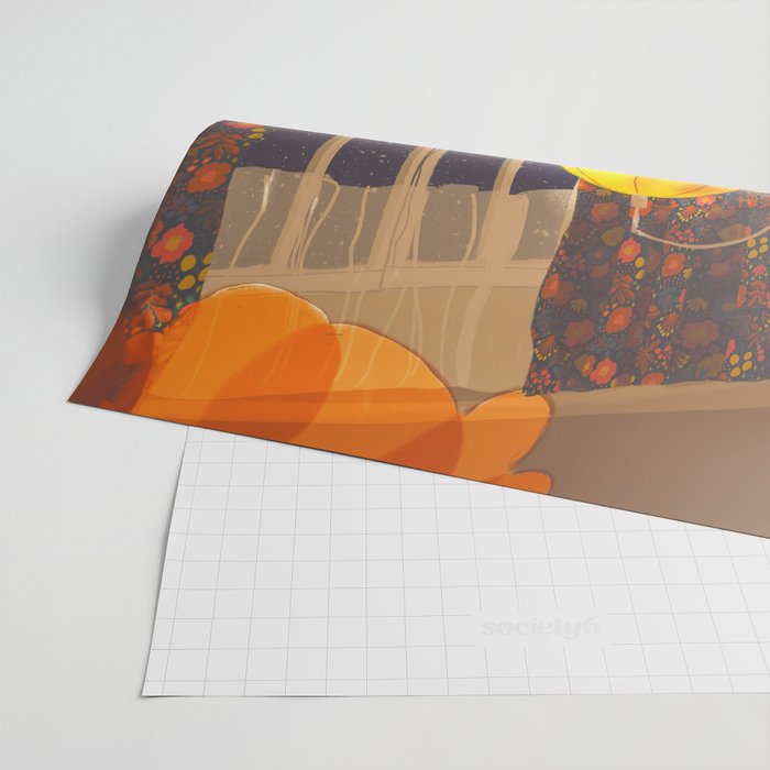 Evening book reader Wrapping Paper Gallery Image 2