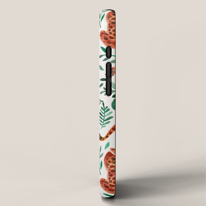 Cheetah Collection - Orange & Green Palette iPhone Case Gallery Image 2