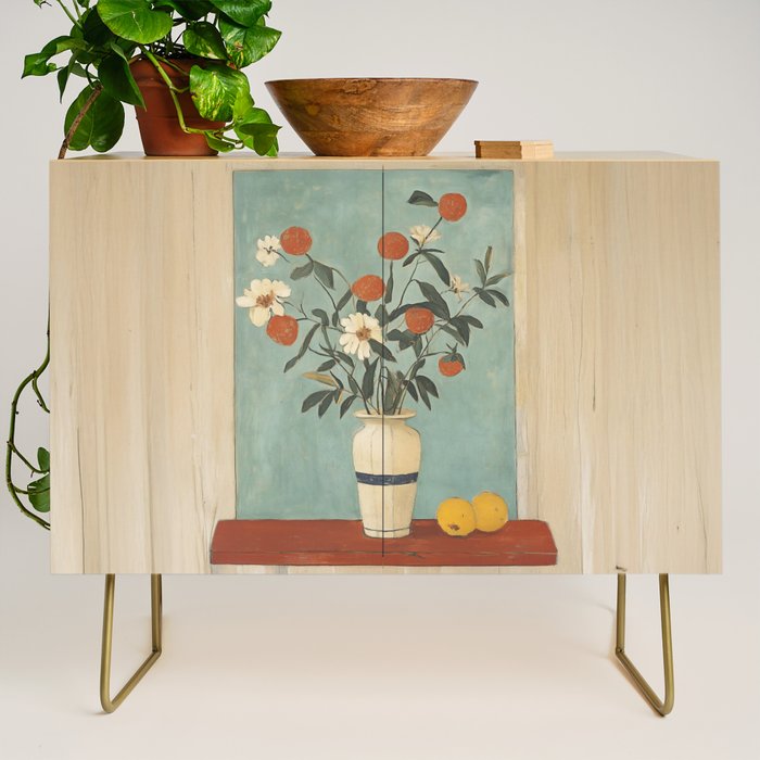 Winter Citrus and Petal Harmony Credenza Gallery Image 1