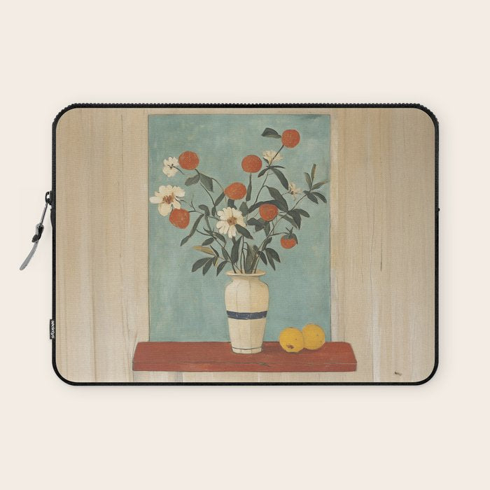 Winter Citrus and Petal Harmony Laptop Sleeve Gallery Image 1