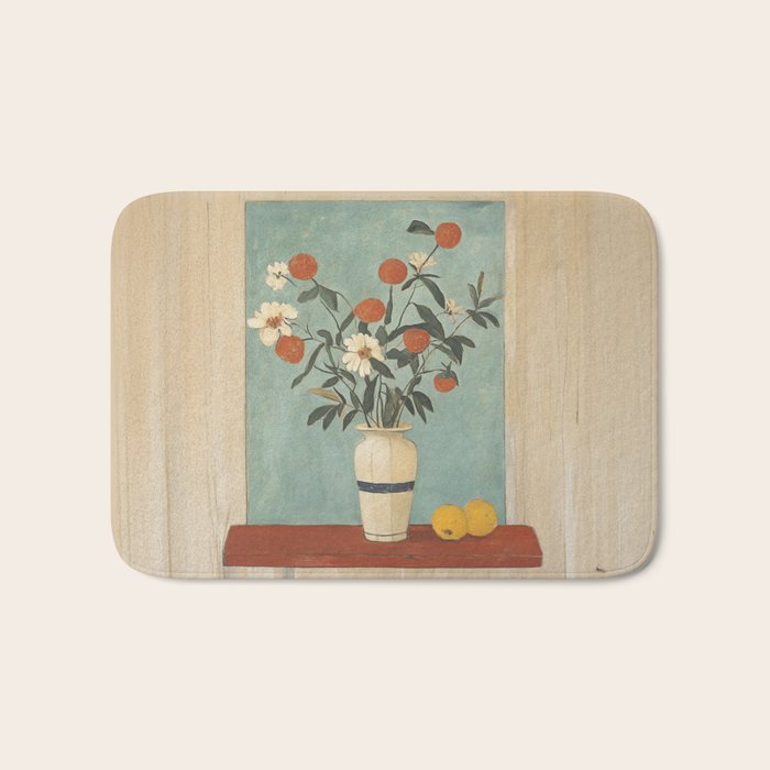 Winter Citrus and Petal Harmony Bath Mat Gallery Image 1