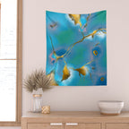 In My Veins, Abstract Marble Gold Texture, Eclectic Painting Resin Bohemian, Contemporary Luxe Chic Luxury Wall Tapestry Gallery Image 2