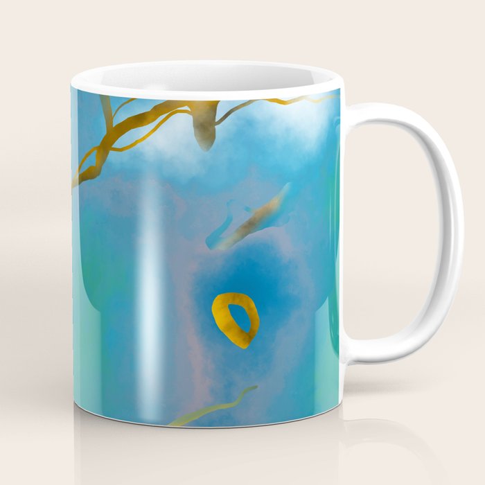 In My Veins, Abstract Marble Gold Texture, Eclectic Painting Resin Bohemian, Contemporary Luxe Chic Luxury Coffee Mug Gallery Image 1