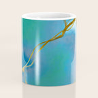 In My Veins, Abstract Marble Gold Texture, Eclectic Painting Resin Bohemian, Contemporary Luxe Chic Luxury Coffee Mug Gallery Image 4