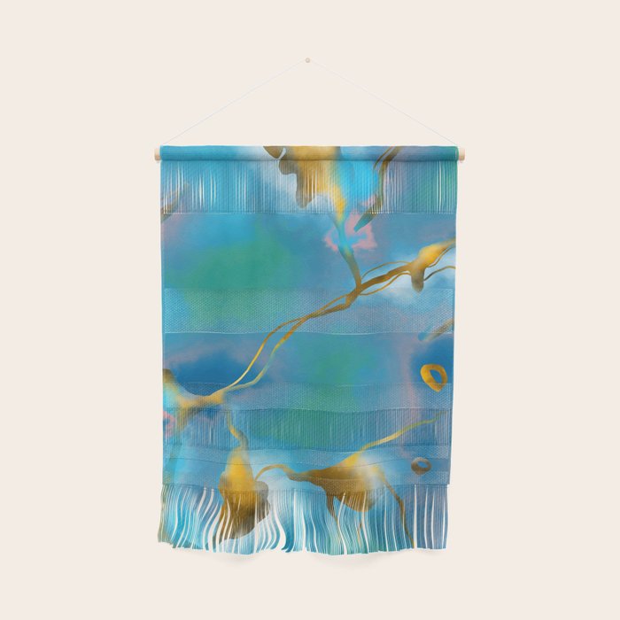 In My Veins, Abstract Marble Gold Texture, Eclectic Painting Resin Bohemian, Contemporary Luxe Chic Luxury Wall Hanging Gallery Image 1