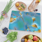 In My Veins, Abstract Marble Gold Texture, Eclectic Painting Resin Bohemian, Contemporary Luxe Chic Luxury Cutting Board Gallery Image 2