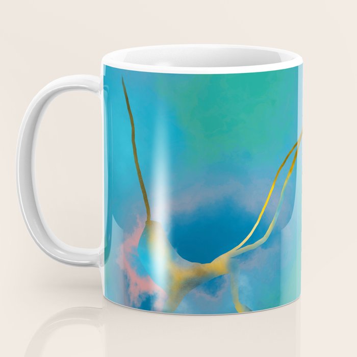 In My Veins, Abstract Marble Gold Texture, Eclectic Painting Resin Bohemian, Contemporary Luxe Chic Luxury Coffee Mug Gallery Image 3