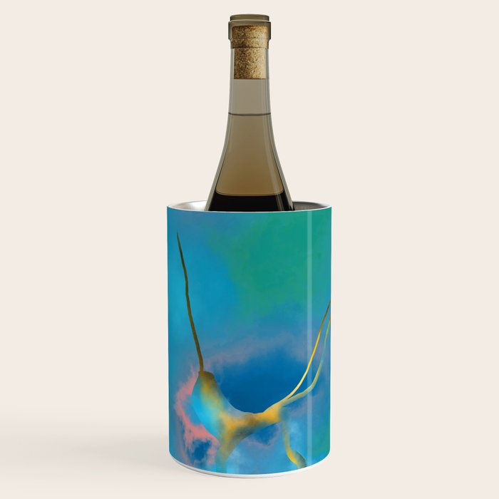 In My Veins, Abstract Marble Gold Texture, Eclectic Painting Resin Bohemian, Contemporary Luxe Chic Luxury Wine Chiller Gallery Image 2