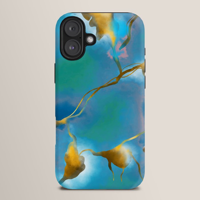 In My Veins, Abstract Marble Gold Texture, Eclectic Painting Resin Bohemian, Contemporary Luxe Chic Luxury iPhone Case Gallery Image 14