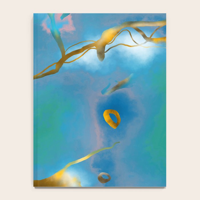 In My Veins, Abstract Marble Gold Texture, Eclectic Painting Resin Bohemian, Contemporary Luxe Chic Luxury Notebook Gallery Image 4