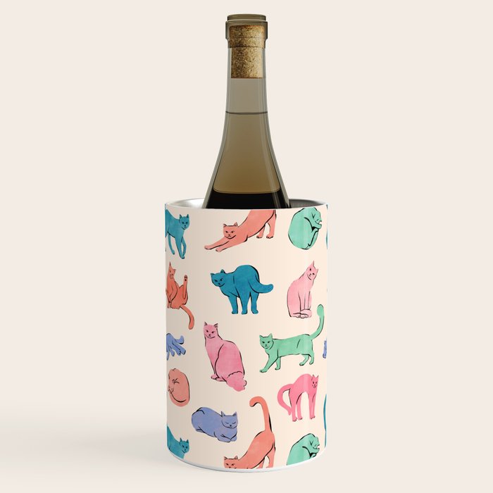 Pastel Cats Wine Chiller Gallery Image 2