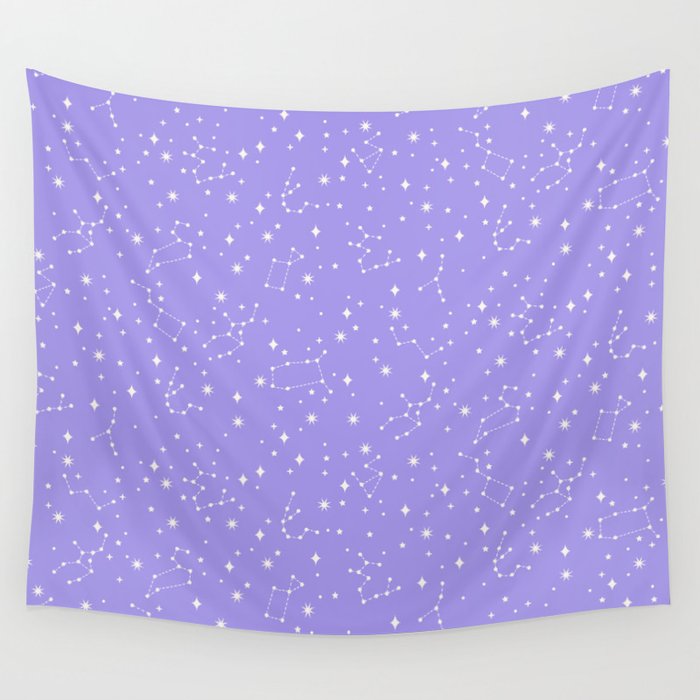Purple Constellations Wall Tapestry Gallery Image 1