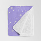 Purple Constellations Throw Blanket Gallery Image 3