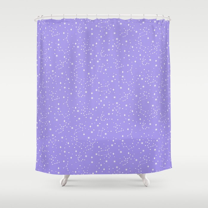 Purple Constellations Shower Curtain Gallery Image 1