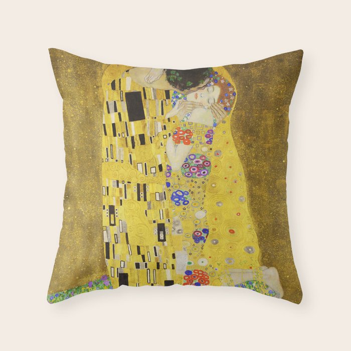 The Kiss - Gustav Klimt, 1907 Throw Pillow Gallery Image 6