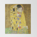 The Kiss - Gustav Klimt, 1907 Throw Blanket Gallery Image 2