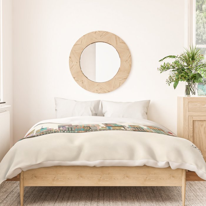 portland oregon skyline Duvet Cover Gallery Image 3