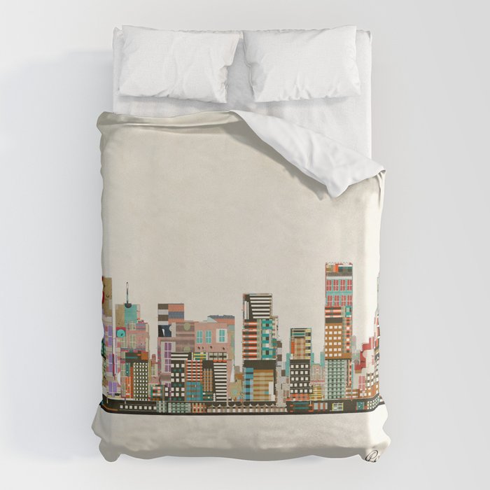 portland oregon skyline Duvet Cover Gallery Image 6