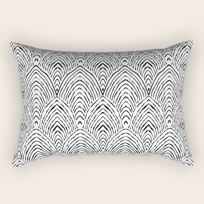 hand drawn deco Rectangular Pillow Gallery Image 2