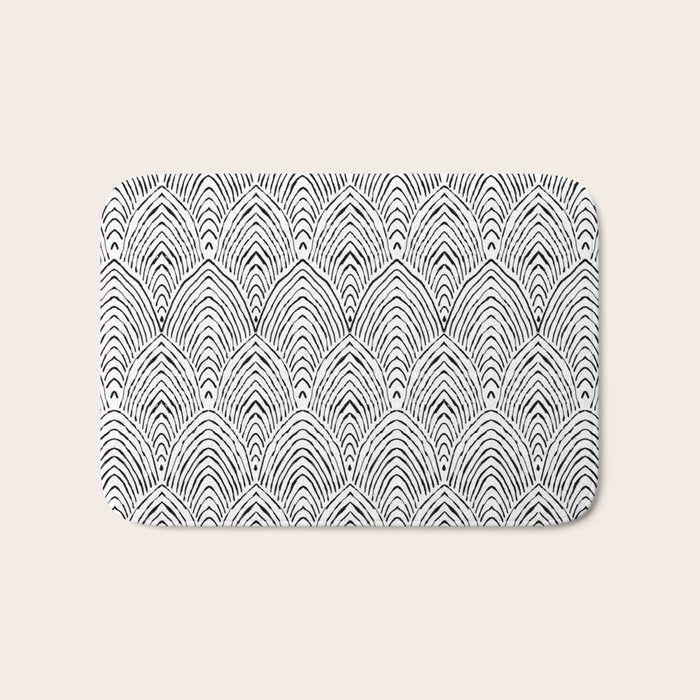 hand drawn deco Bath Mat Gallery Image 1