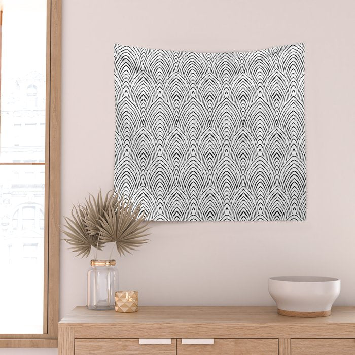 hand drawn deco Wall Tapestry Gallery Image 2
