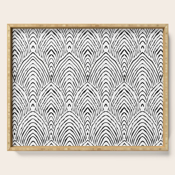 hand drawn deco Serving Tray Gallery Image 1