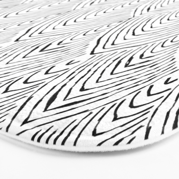 hand drawn deco Bath Mat Gallery Image 3